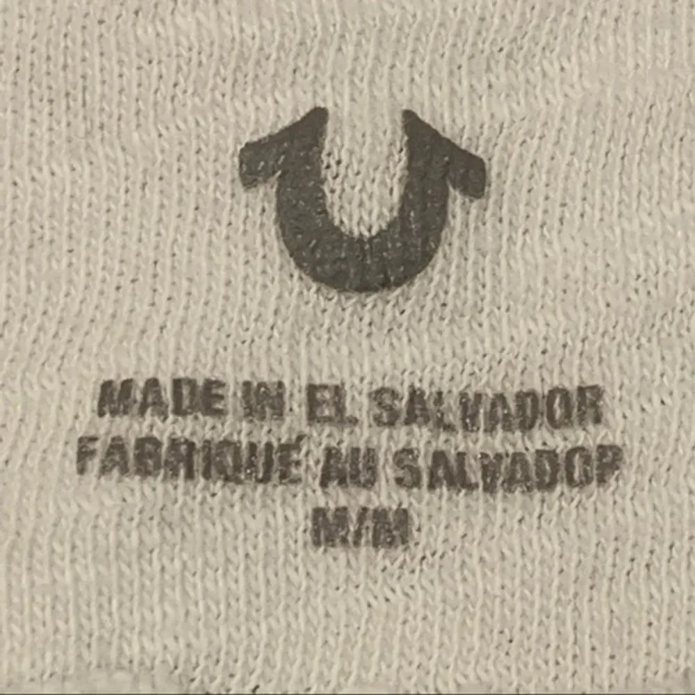True Religion White Retro‎ Logo Tee Shirt M